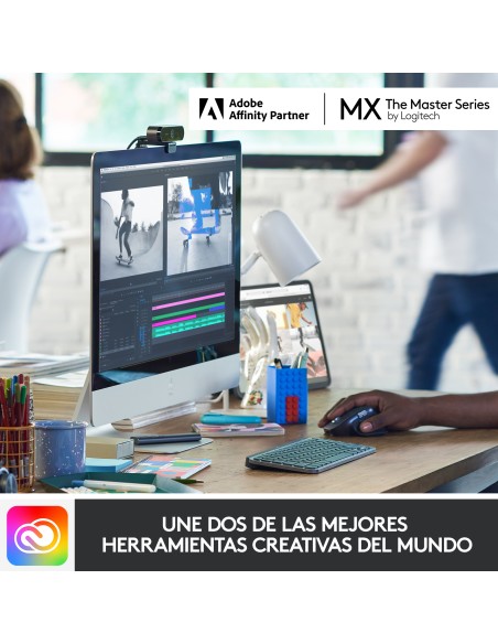 MX Keys Mini For Mac Minimalist Wireless Illuminated Keyboard teclado Bluetooth QWERTY Español Gris