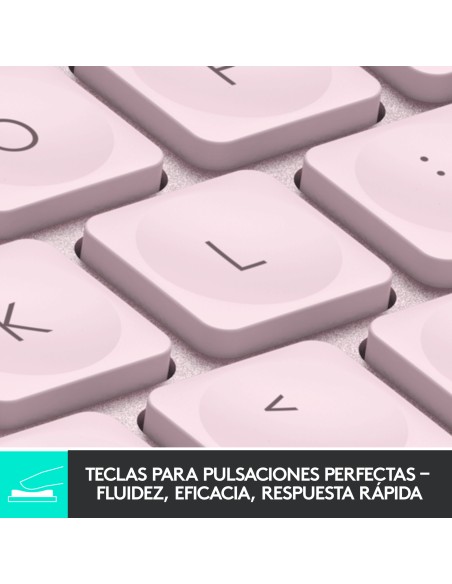 MX Keys Mini teclado RF Wireless + Bluetooth QWERTY Español Rosa MX Keys Mini teclado RF Wireless + Bluetooth QWERTY Español Rosa
