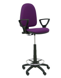 Taburete Ayna bali morado brazos fijos