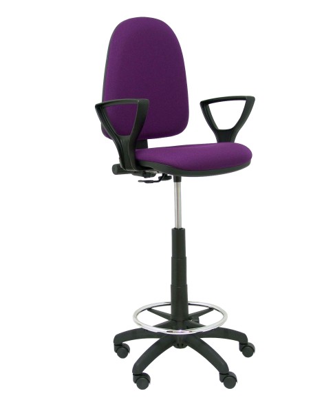 Taburete Ayna bali morado brazos fijos