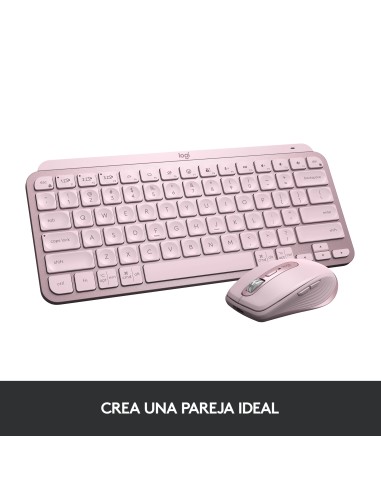 MX Keys Mini teclado RF Wireless + Bluetooth QWERTY Español Rosa