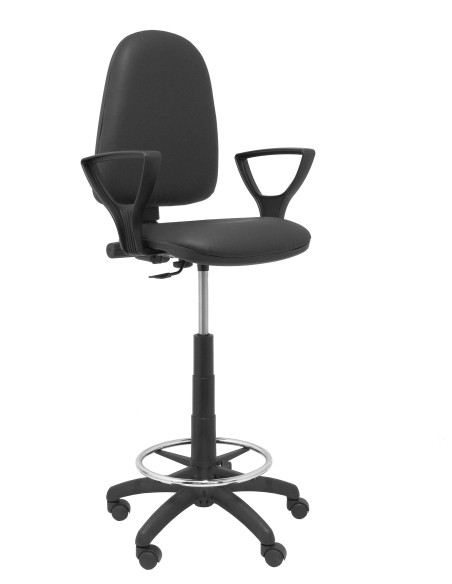 Taburete Ayna similpiel negro con brazos Taburete Ayna similpiel negro con brazos