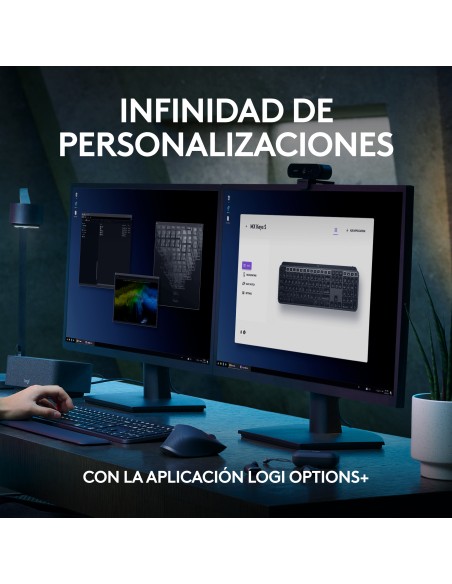 MX Keys S teclado RF Wireless + Bluetooth QWERTY Español Grafito MX Keys S teclado RF Wireless + Bluetooth QWERTY Español Grafito