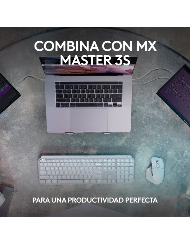MX Keys S teclado RF Wireless + Bluetooth QWERTY Español Grafito