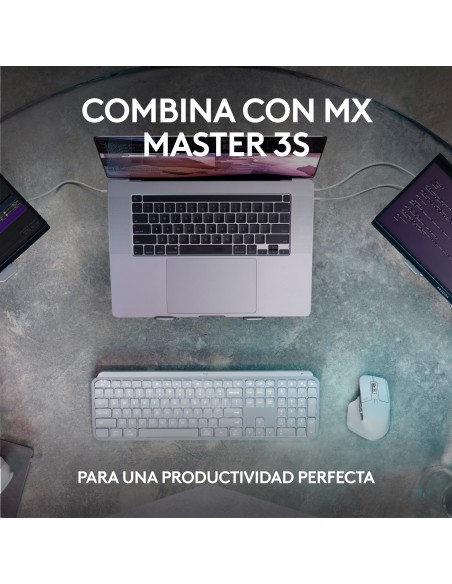 MX Keys S teclado RF Wireless + Bluetooth QWERTY Español Grafito MX Keys S teclado RF Wireless + Bluetooth QWERTY Español Grafito