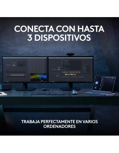 MX Keys S teclado RF Wireless + Bluetooth QWERTY Español Grafito