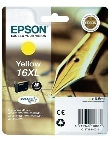 CARTUCHO EPSON T163140 AMARILLO XL WF-2010/2510/2520/2530/2540