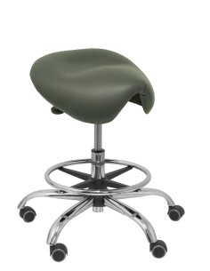 Taburete Alatoz similpiel gris oscuro