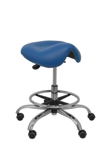 Taburete Alatoz similpiel azul