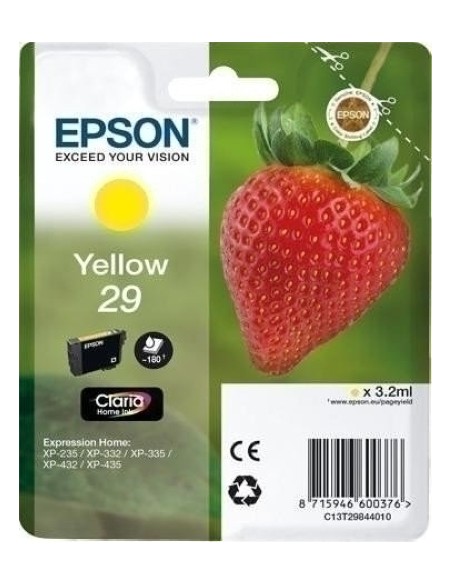 CARTUCHO EPSON T298240 AMARILLO XP235/XP332/XP3357XP4327XP435