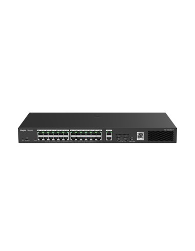 RG-ES228GS-P switch Gestionado Gigabit Ethernet (10/100/1000) Energía sobre Ethernet (PoE) Negro
