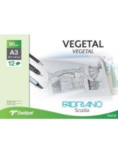 Minipack 12 hojas papel vegetal a3 90g fabriano