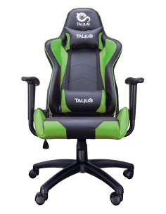 Silla Gecko gaming negra/verde, brazos fijos, butterfly, base nylon, ruedas nylon, gas clase 4