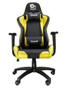 Silla Gecko gaming negra/amarilla, brazos fijos, butterfly, base nylon, ruedas nylon, gas cla