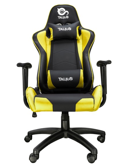 Silla Gecko gaming negra/amarilla, brazos fijos, butterfly, base nylon, ruedas nylon, gas cla