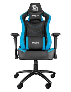 silla Vulture gaming negra/azul butterfly, base nylon, ruedas nylon