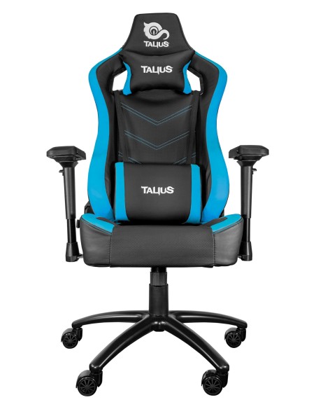 silla Vulture gaming negra/azul butterfly, base nylon, ruedas nylon