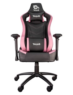 silla Vulture gaming negra/rosa butterfly, base nylon, ruedas nylon