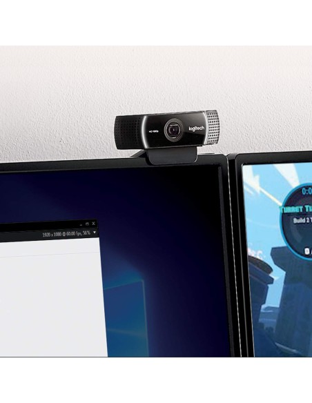 C922 Pro Stream cámara web 1920 x 1080 Pixeles USB Negro