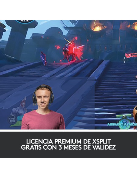 C922 Pro Stream cámara web 1920 x 1080 Pixeles USB Negro