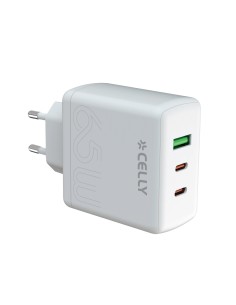 CARGA RED 2USBC Y USB 65W GAN WH