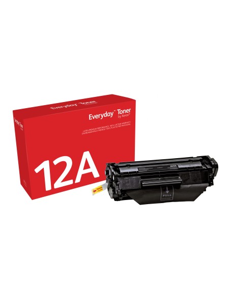 Everyday El tóner Everyday Negro de Xerox es compatible con HP 12A (Q2612A/ CRG-104/ FX-9/ CRG-103), Capacidad estándar