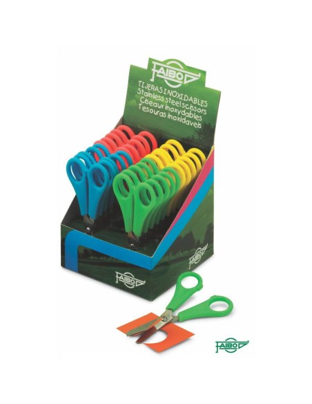 TE13E tijera de escritorio y manualidades Tijeras de oficina Corte recto Azul, Verde, Rojo, Amarillo