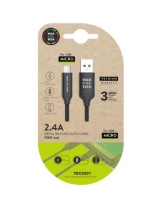 TEC2001 cable USB 1 m USB A Micro-USB B Negro