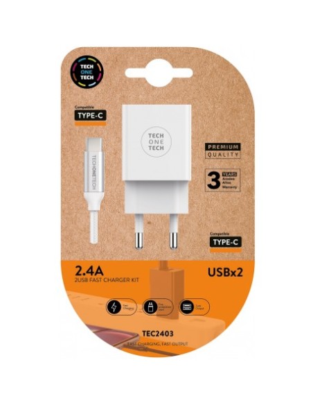 TEC2403 cargador de dispositivo móvil Blanco Interior
