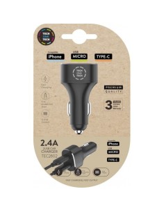 TEC2802 cargador de dispositivo móvil Negro Auto