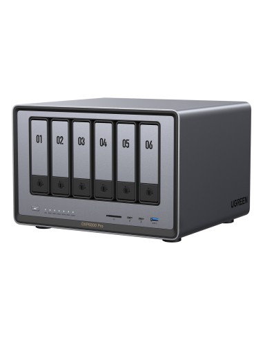 DXP6800 Pro NAS Escritorio Intel® Core i5 8 GB DDR5 Gris, Negro