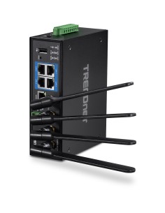 TI-W100 router inalámbrico Gigabit Ethernet Doble banda (2,4 GHz / 5 GHz) Negro