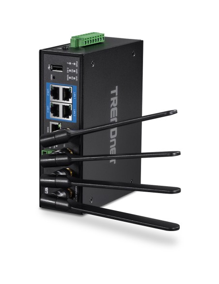 TI-W100 router inalámbrico Gigabit Ethernet Doble banda (2,4 GHz / 5 GHz) Negro