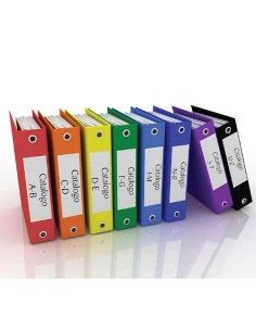 KIT 10 HOJAS ETIQUETAS BLANCAS Y FLUORESCENTES PARA OFICINA MIX 10 FORMATOS TICO TicoA4-mix