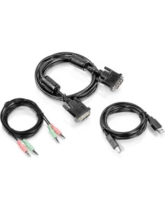 TK-CD06 cable para video, teclado y ratón (kvm) Negro 1,8 m