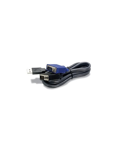 TK-CU15 cable para video, teclado y ratón (kvm) Negro 4,5 m