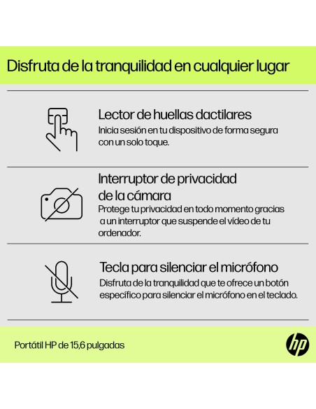 15-fd0036ns Intel® Core i3 i3-N305 Portátil 39,6 cm (15.6") Full HD 8 GB DDR4-SDRAM 256 GB SSD Wi-Fi 6E (802.11ax) Windows 11 