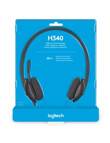 H340 Auriculares Alámbrico Diadema Oficina/Centro de llamadas USB tipo A Negro