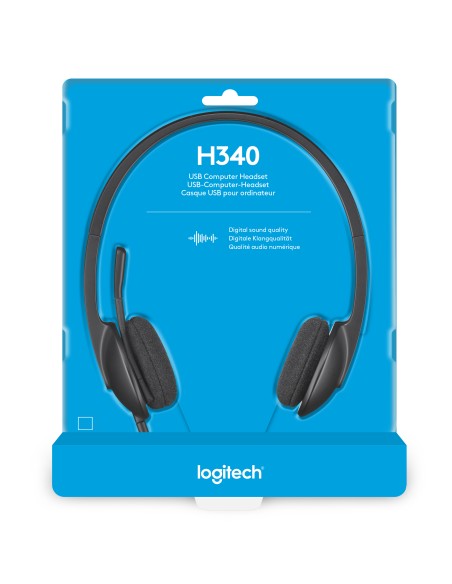 H340 Auriculares Alámbrico Diadema Oficina/Centro de llamadas USB tipo A Negro