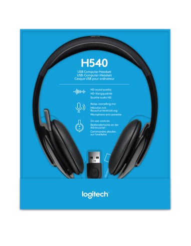H540 Auriculares Alámbrico Diadema Oficina/Centro de llamadas USB tipo A Negro