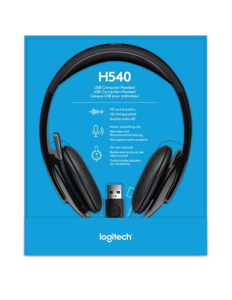 H540 Auriculares Alámbrico Diadema Oficina/Centro de llamadas USB tipo A Negro