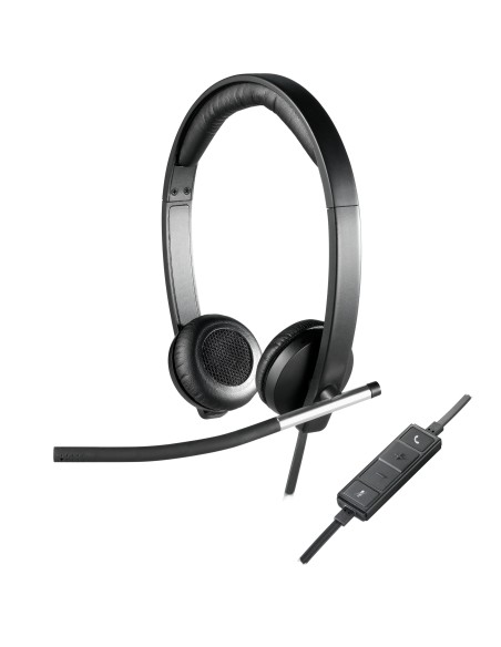 H650e Auriculares Alámbrico Diadema Oficina/Centro de llamadas USB tipo A Negro, Plata