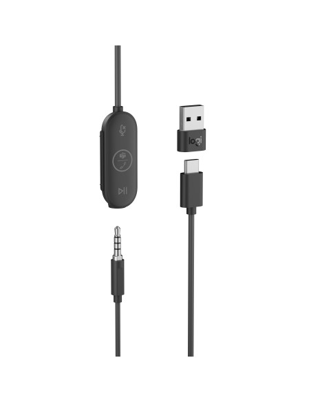 Zone Auriculares Alámbrico Dentro de oído Oficina/Centro de llamadas USB Tipo C Grafito