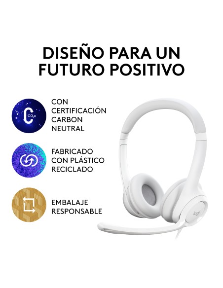 H390 Auriculares Alámbrico Diadema Oficina/Centro de llamadas USB tipo A Blanco