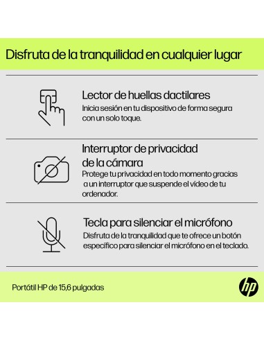 15-fd0061ns Intel® Core i7 i7-1355U Portátil 39,6 cm (15.6") Full HD 8 GB DDR4-SDRAM 512 GB SSD Wi-Fi 6E (802.11ax) Windows 11