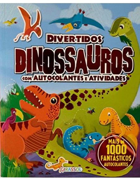 DIVERTIDOS DINOSSAUROS COM AUTOCOLANTES