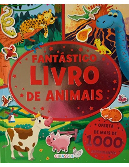 FANTASTICO LIVRO DE ANIMAIS COM AUTOCOLANTES