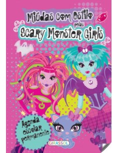 AGENDA ESCOLAR PERMANENTE MIUDAS COM ESTILO ROXO