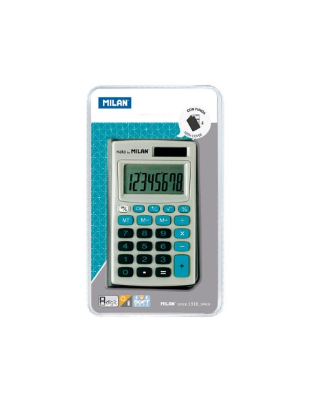 CALCULADORA 8 DIG. FUNDA TECLAS AZ MILAN 150208BBL