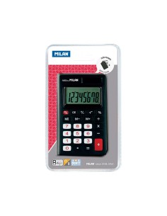 CALCULADORA 8 DIG.C/FUNDA NEGRA MILAN 150208KBL